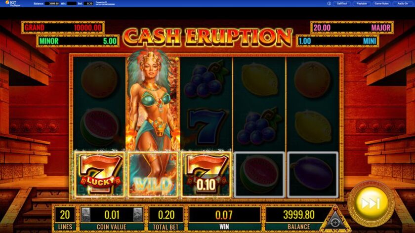 Cash Eruption slot gameplay