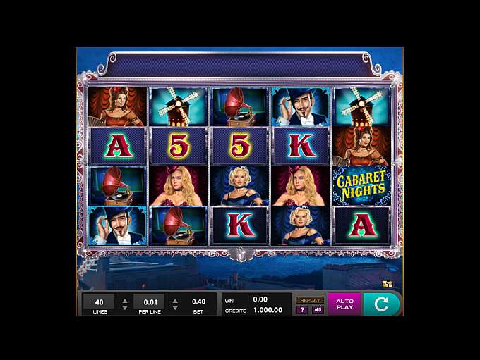 Cabaret Nights slot gameplay